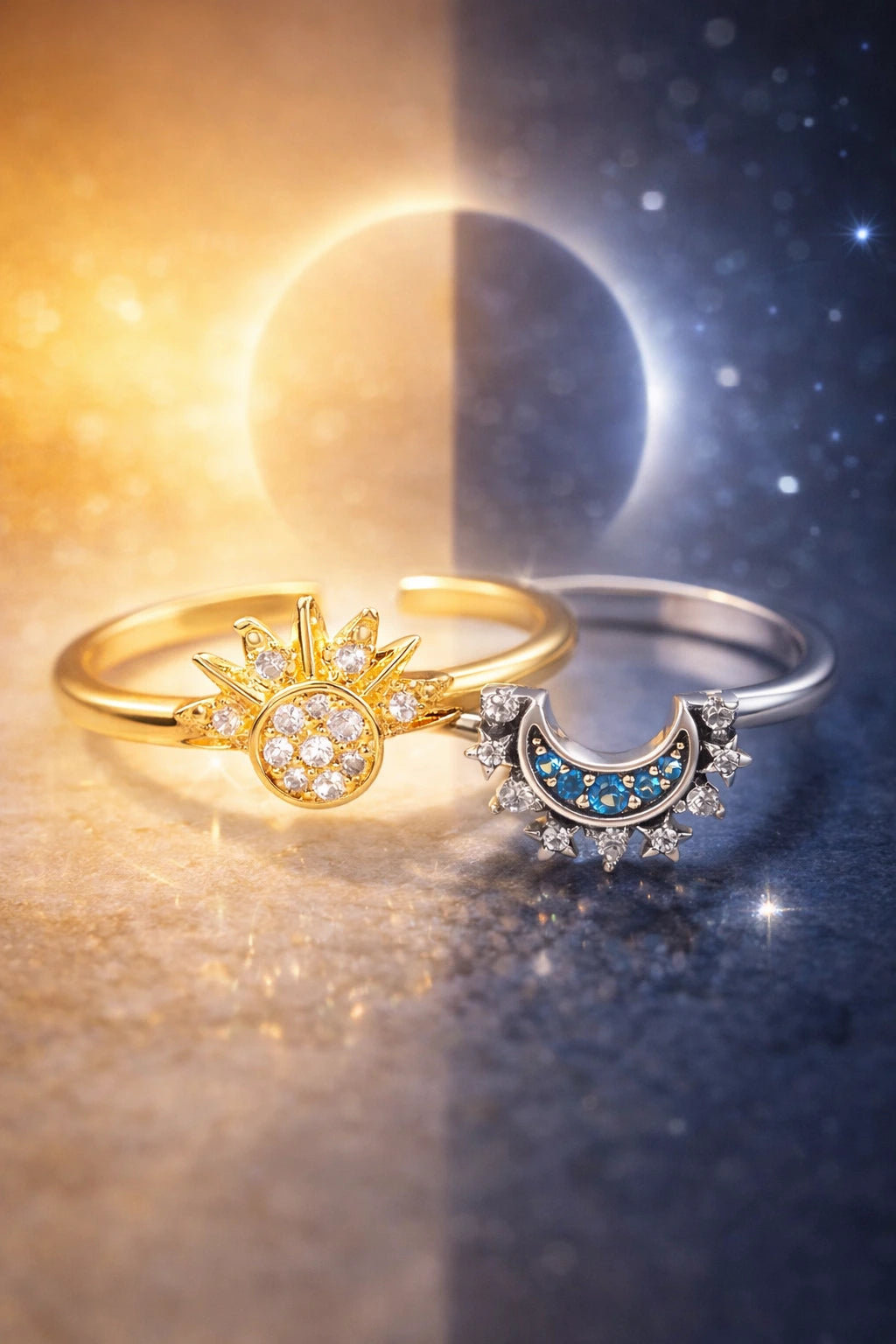 Anillos Sol Y Luna Eclipse Pareja™