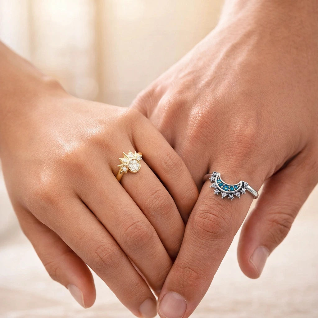Anillos Sol Y Luna Eclipse Pareja™